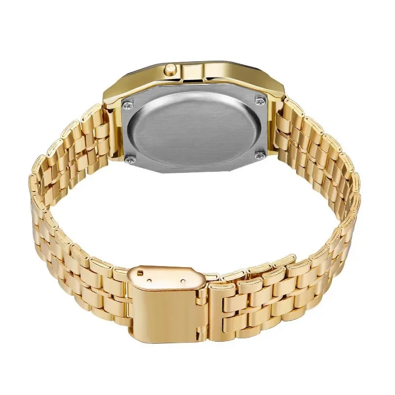Reloj deportivo para Hombre, Reloj de pulsera cuadrado de acero inoxidable de lujo a la moda Led Digital, relojes electrónicos para mujer, Reloj para Hombre