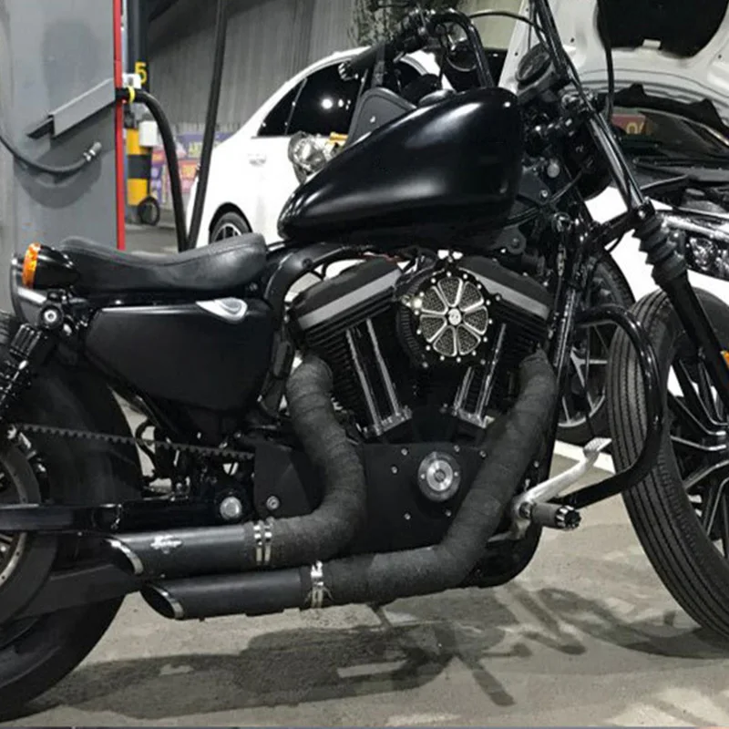 Motorcycle Thermal Tape Exhaust Heat Wrap Muffler Heat Shield High Temperature Insulation with Stainless Steel Ties 2.5cm*5m