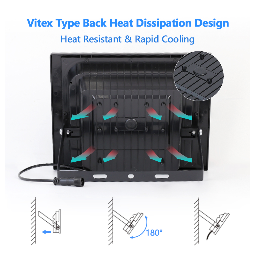 LED Solar Lights 500W 300W 200W 100W 50W Lamp Waterproof Outdoor Lighting Garden Spotlight External Reflector Wall Floodlight