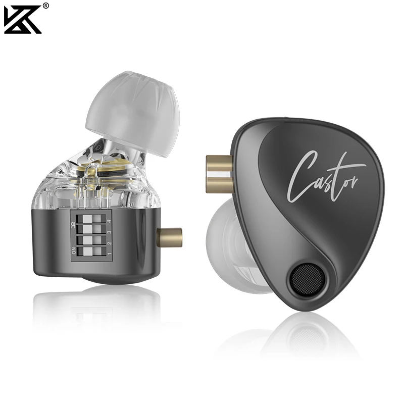KZ Castor in Ear słuchawki HiFi 2DD dynamiczne wysokiej klasy regulowane zbalansowane słuchawki armaturowe z redukcją szumów z odłączanym kablem