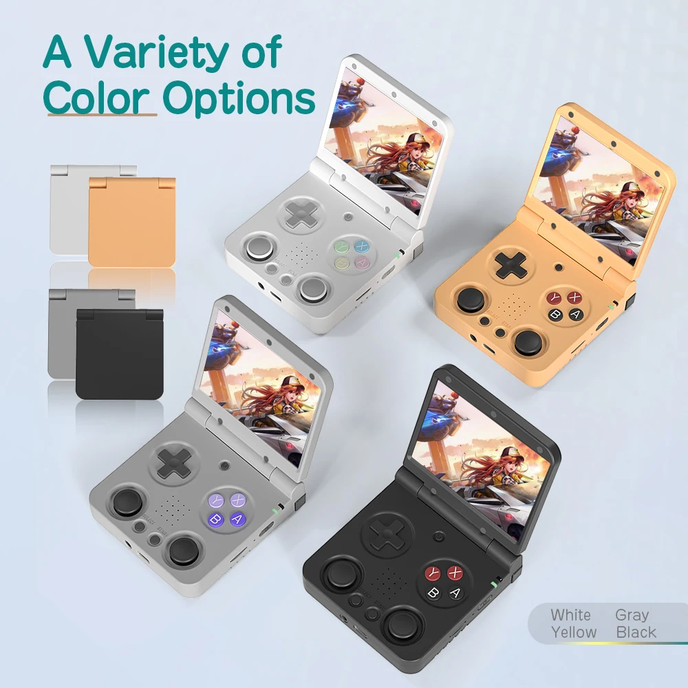 MIYOO Flip Handheld Game Players 3.5'' IPS Screen Linux System Onion OS Video Game Consoles Free Storage Bag Gamer Gift Gaming