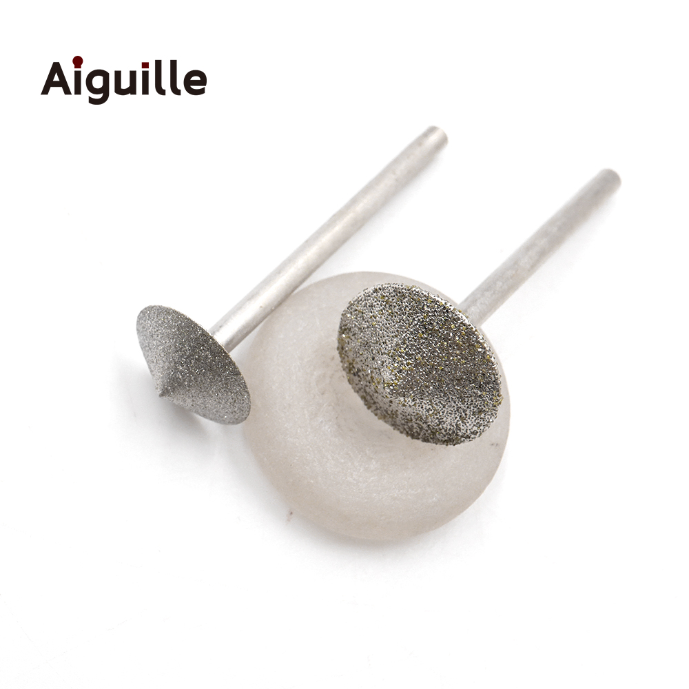 6 個 6/8/10/12/14/16 ミリメートル傘形状ダイヤモンド研削バリ歯研削ビット翡翠石研削ポイント