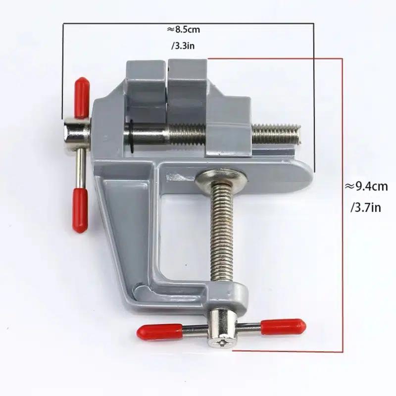 Mini tornillo de banco multifuncional de 3,5 pulgadas, joyeros pequeños en miniatura de aluminio, abrazadera de viaje en mesa, alicates planos, herramienta