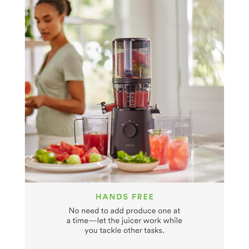 Nama J2 Cold Press Juicer  Zero Waste Masticating Juicer For More Juice, Less Pulp – Easy Cleanup & Assembly