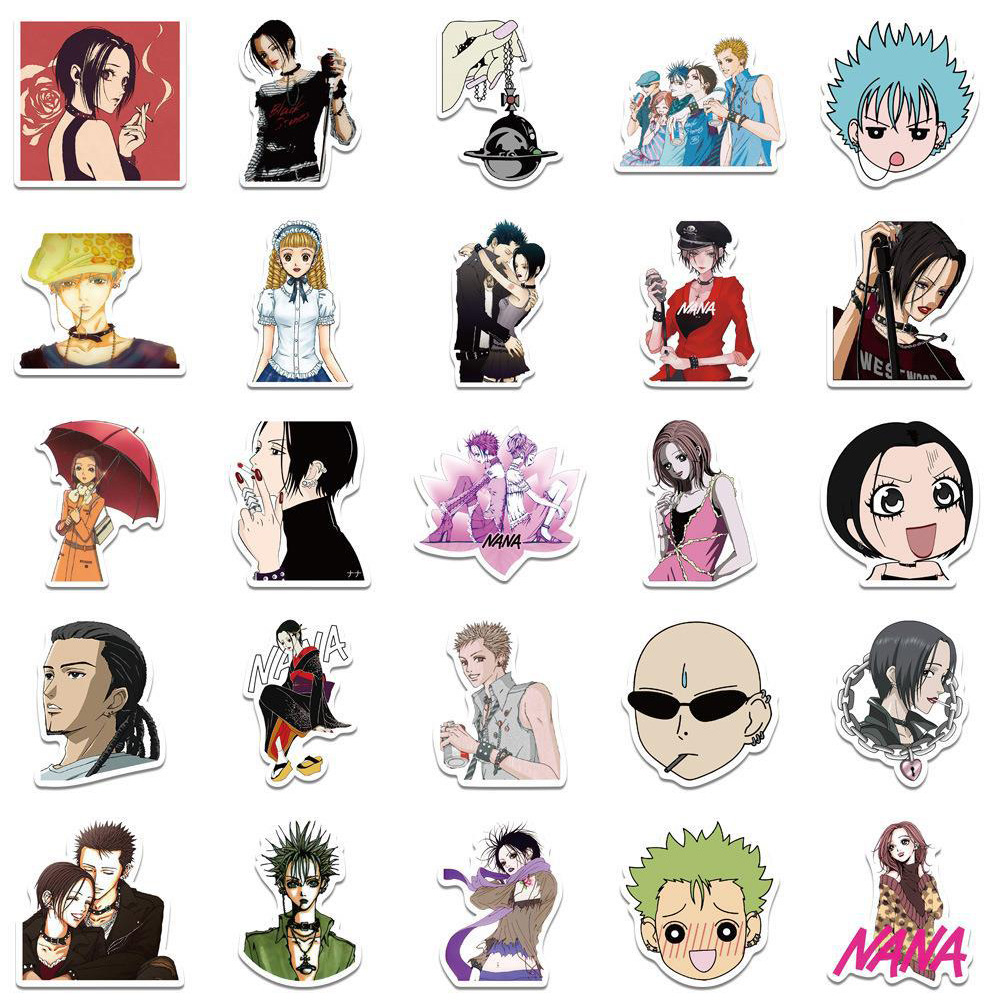 10/30/50 pçs japonês mangá nana desenhos animados adesivos legal anime decalques brinquedo do miúdo diy computador portátil mala carro pvc graffiti adesivo