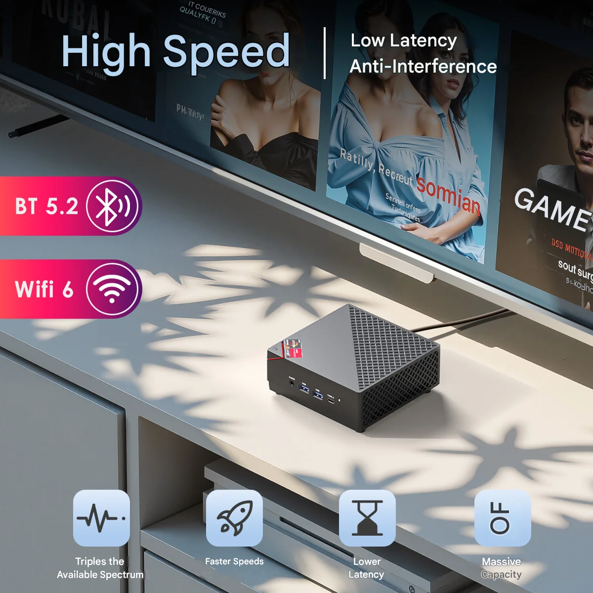 ACEMAGIC AM06Pro MINI PC AMD Ryzen 7 5825U 16/32GB RAM 512GB SSD Windows 11 Pro MINI Computer Wifi6 BT5.2 4K Triple Display