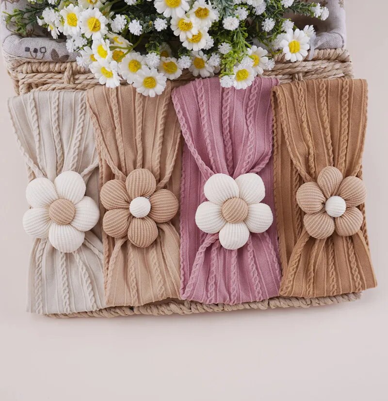 Bonito bebê headbands flor floral elástico macio recém-nascido headbands para bebê menina crianças turbante infantil crianças acessórios para o cabelo