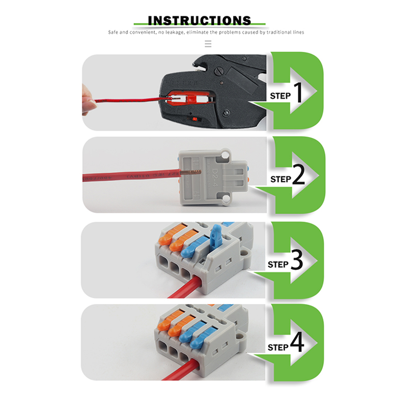 5PCS Fast Wire Connector Push-in Electrical Terminal Block Universal Splicing Wiring Cable Connectors For Cable Connection SPL 
