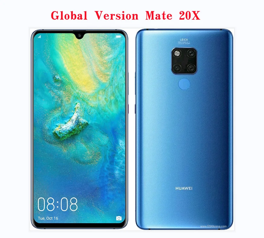 Versión Global 98% nuevo teléfono inteligente HUAWEI Mate 20X pantalla completa de 7,2 pulgadas 2244x1080 Kirin 980 octa core 5000 mAh