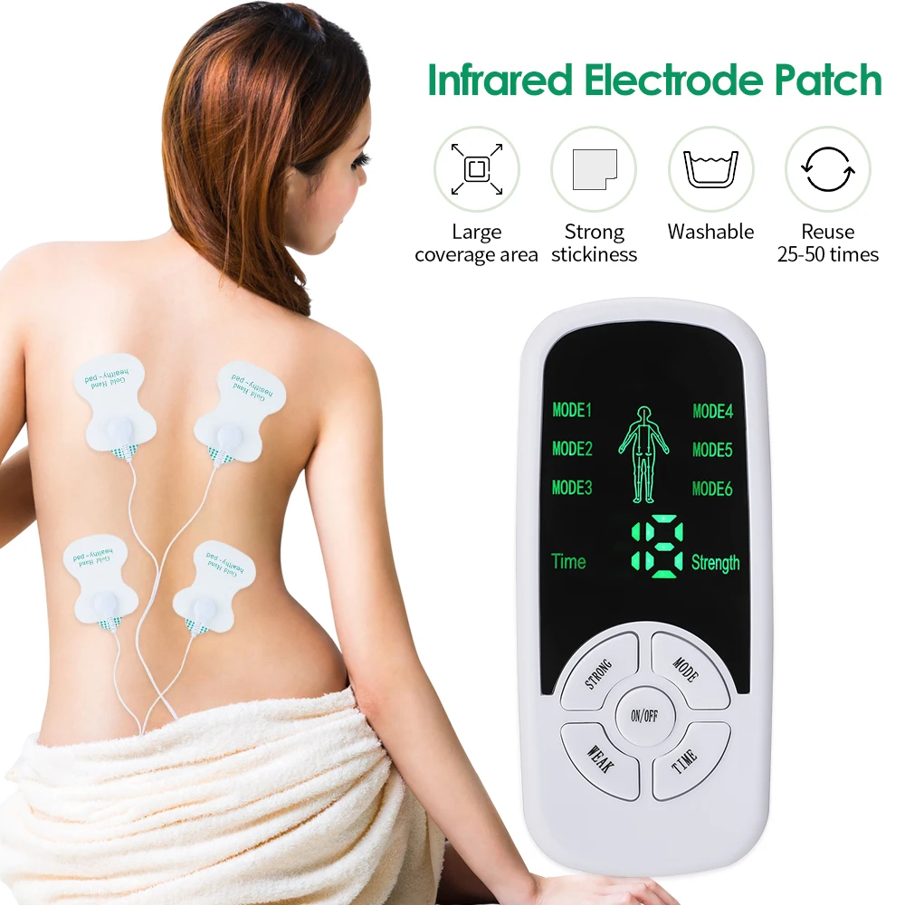 EMS Elektrische Spiertherapie Stimulator 6 Modi Tientallen Eenheid Machine Meridiaan Fysiotherapie Puls Abdominale Prostaat Body Massager