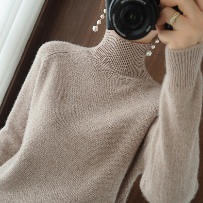 Casual Herbst Winter Frauen Pullover Rollkragen Langarm Dicke Warme Pullover Mode Koreanische Strickwaren Grundlegende Jumper 2024