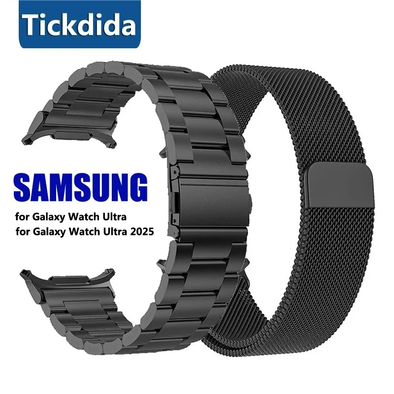 Stainless Steel Band for Samsung Galaxy Watch Ultra 2025 47mm Metal No Gaps Strap for Galaxy Watch 7 Ultra Bracelet Watchband
