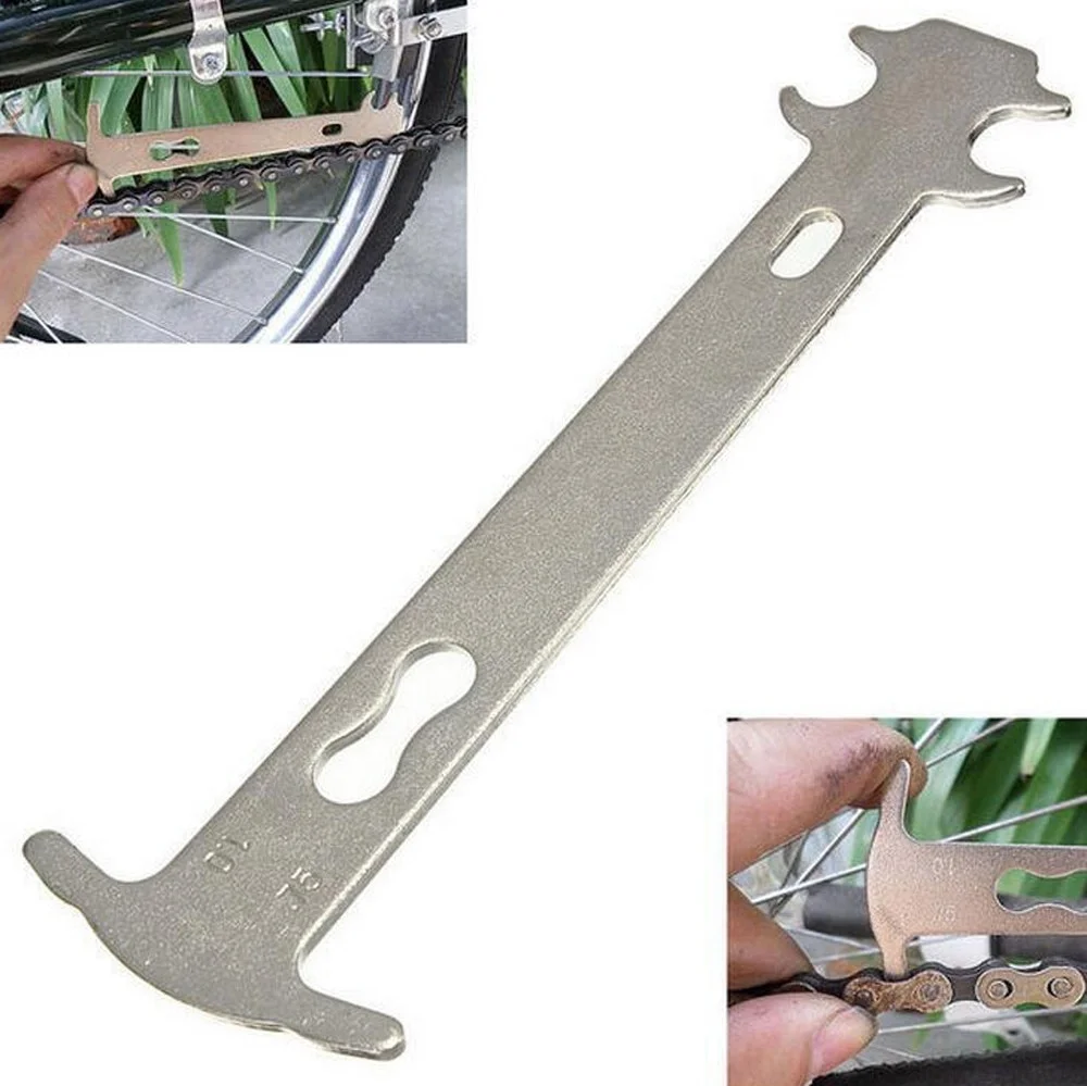 Strumento di riparazione dell'indicatore del controllo della catena della bicicletta per catene di usura della bicicletta da strada di montagna Righello di misurazione del calibro Accessori per biciclette