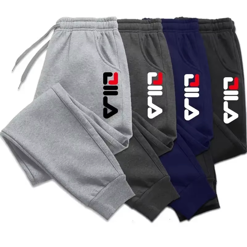 Outono inverno joggers dos homens com cordão calças casuais velo moletom treino correndo ginásio de fitness calças esportivas wk007