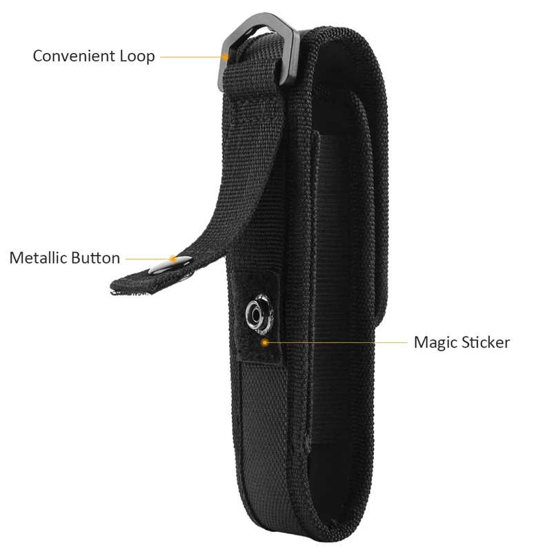 Bolsa para linterna XTAR T220 Fenix de 5 "-8", funda para linterna LED Molle para trabajo al aire libre, caza, Camping, senderismo, bolsa para linterna multiherramienta
