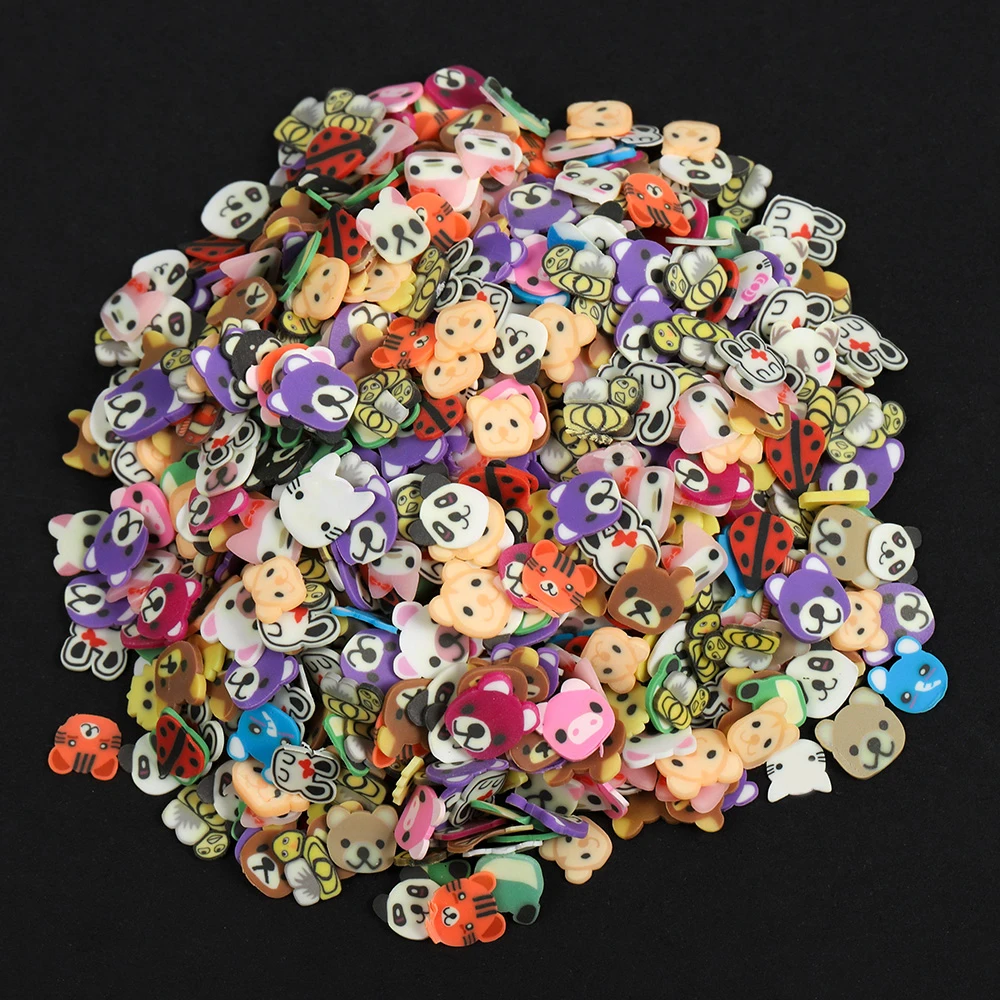 1000Pcs ผสมผลไม้ Soft Clays Flakes สำหรับอีพ็อกซี่เรซิ่นแม่พิมพ์ซิลิโคน