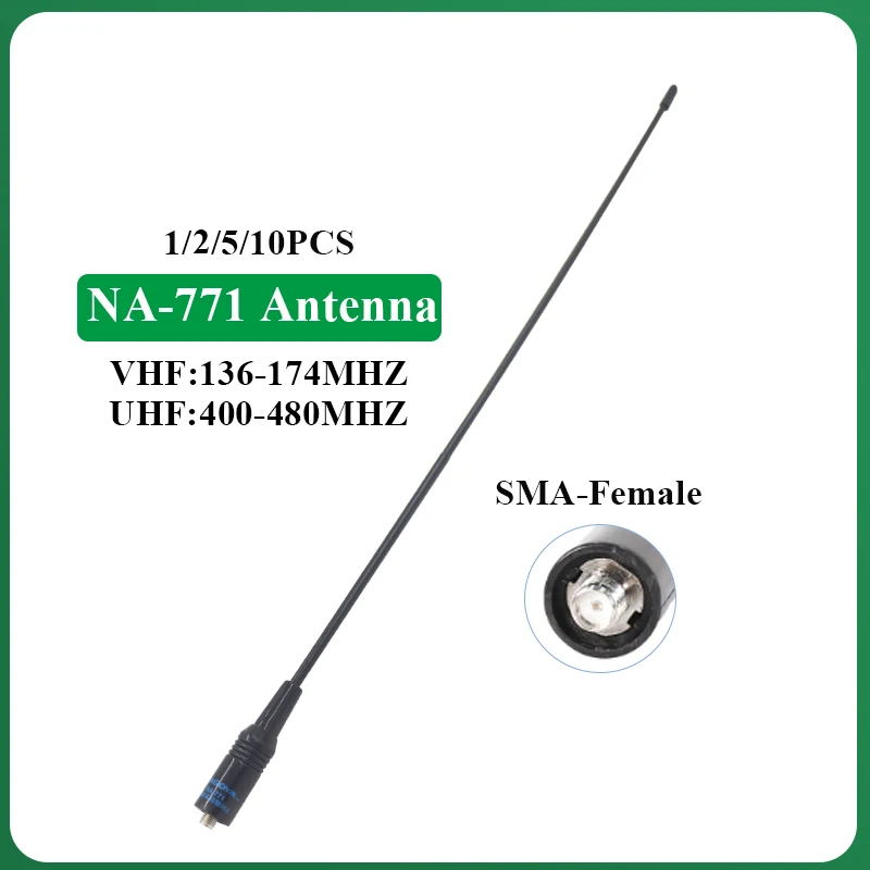 Na 771 Antena Nagoya Anteny o wysokim wzmocnieniu VHF/UHF SMA żeńskie do Quansheng UV-K5 UV-K6 Baofeng DM-1701 UV-21 UV-17 Walkie Talkie