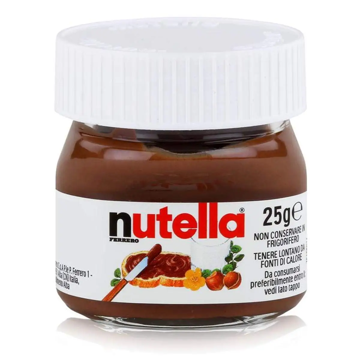 Nutella Ferrero klein mini-glasontwerp Set van 25G, opstrich-brood, Nugat Nugat-crème, chocolade-aftrich