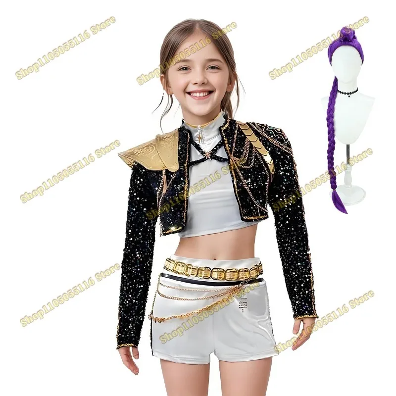 KPop Zoey Cosplay Costume Wig Shoes Black Coat Singing Suit Song-Promotion Costume Women Halloween Party Role Playing Outfit