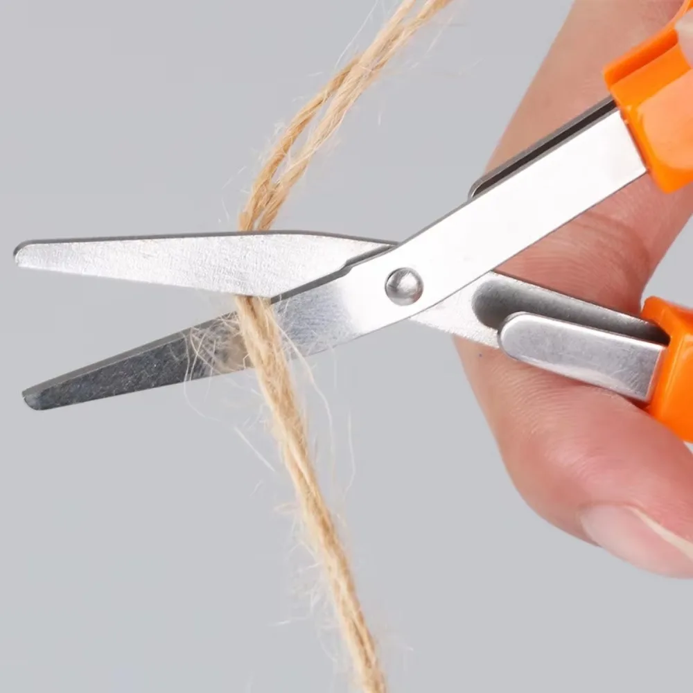 มัลติฟังก์ชั่พับกรรไกรเครื่องเขียน DIY เครื่องมือพลาสติกจับ 8 คํายืดกรรไกรสแตนเลสปลอดภัยกรรไกรสําหรับเด็ก
