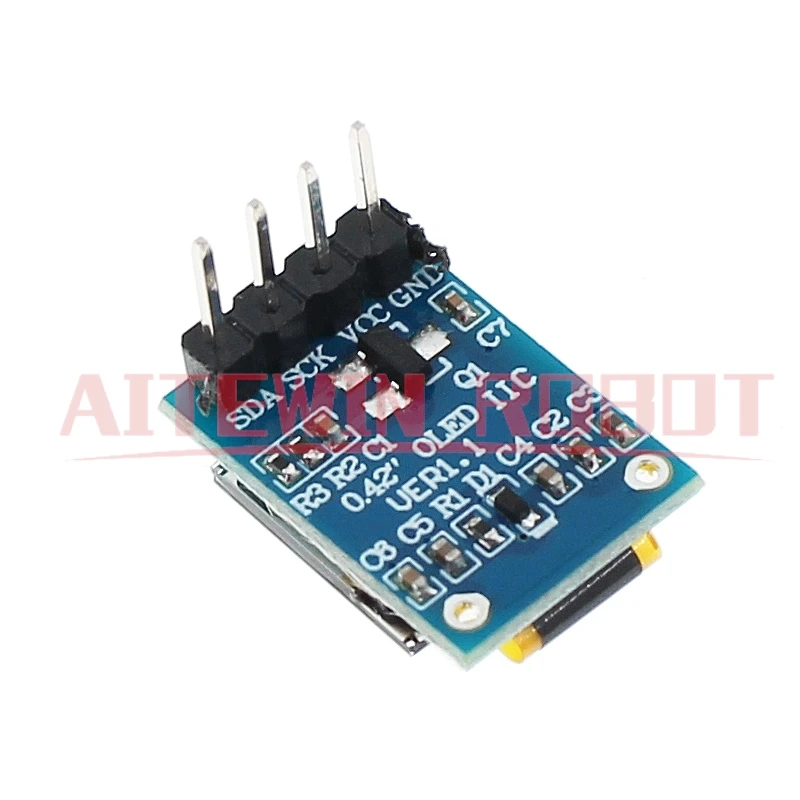 1 peça/3 peças módulo oled de 0.42 polegadas módulo de exibição branca interface iic supermini 72x40 ssd1315 unidade lcd interface iic