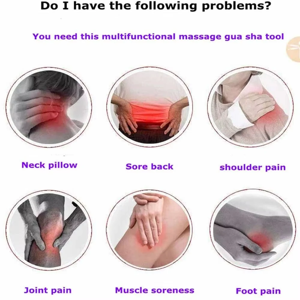 1 PC คอเท้าไม้ Trigger Point นวด Gua Sha เครื่องมือ, home GYM Professional ไม้เครื่องมือนวดบําบัดสําหรับขากลับมือ Face