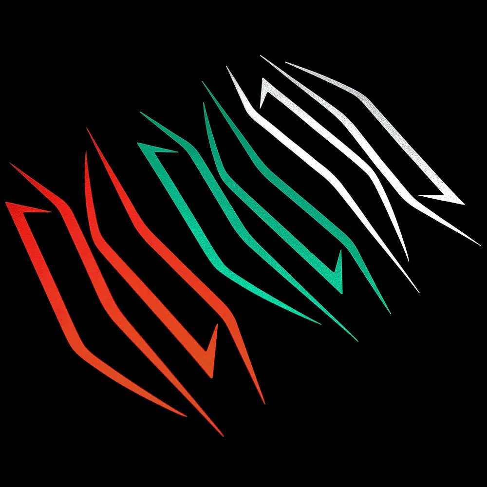 4PCS Motorcycle Fairing Sticker Decoration Reflective Cool Front Pull Headlight Decals for Kawasaki Ninja NINJA400 H2 H2SX