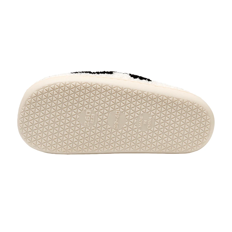 ใหม่ Fuzzy รองเท้าแตะแฟชั่น Checker เย็บปักถักร้อยในร่ม Houseshoes ผู้หญิงสบายฤดูหนาว Fluffy House Retro Checkered พิมพ์รองเท้า