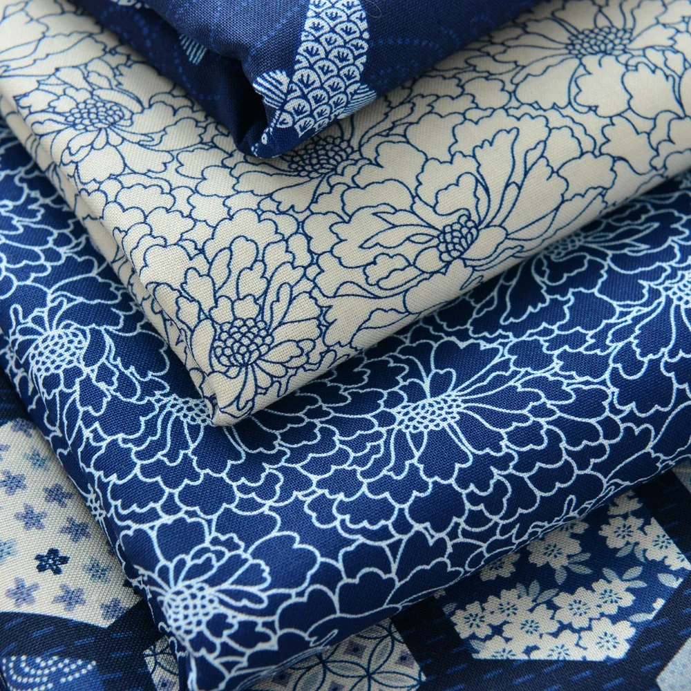 Tela 100 de algodón para ropa, Material de costura artesanal, mantel, funda de almohada, no elástica, brillante, 145 x 100% cm
