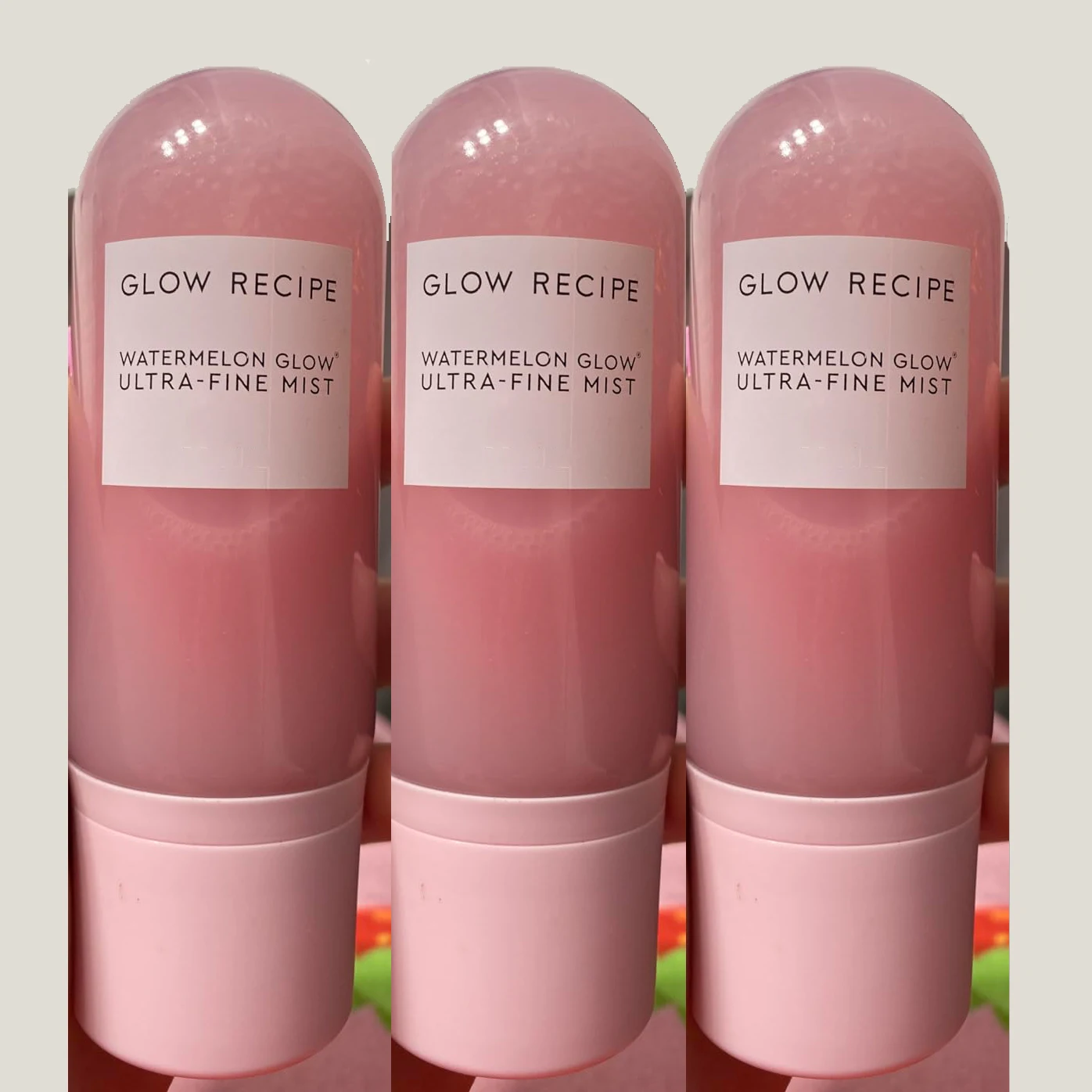 1/2/3PCS Anguria Glow Spray viso Nebbia idratante all'anguria ultrafine con acido ialuronico Aggiorna Illumina la cura della pelle secca