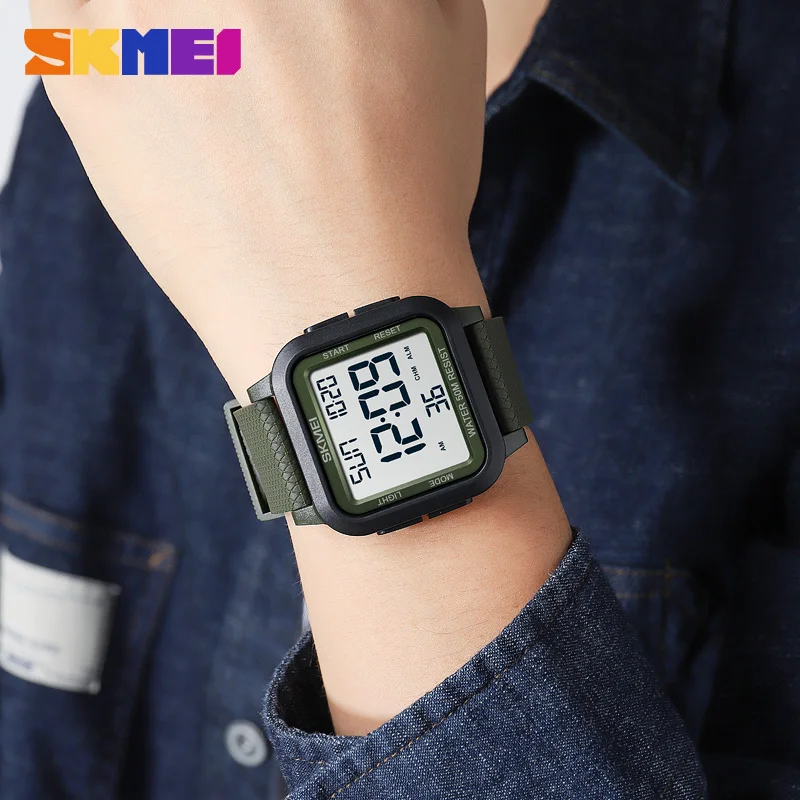 Skmei 1894 relógio esportivo de luxo para homens militar eletrônico à prova d'água display led digital relógios de pulso masculinos 1858 reloj hombre