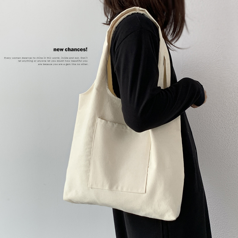 French Style Canvas Bag 2025 New Women's Large Capacity Single Shoulder Backpack Versatile Bookbag Handbag Trendy Student Bag
