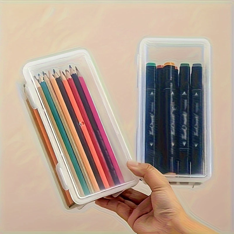 1/2/3 Pcs Kunststoff Transluzente Bleistift Fall Box PP Bleistift Box Multi-funktion Schreibwaren Veranstalter Schule Liefert büro Stift Box