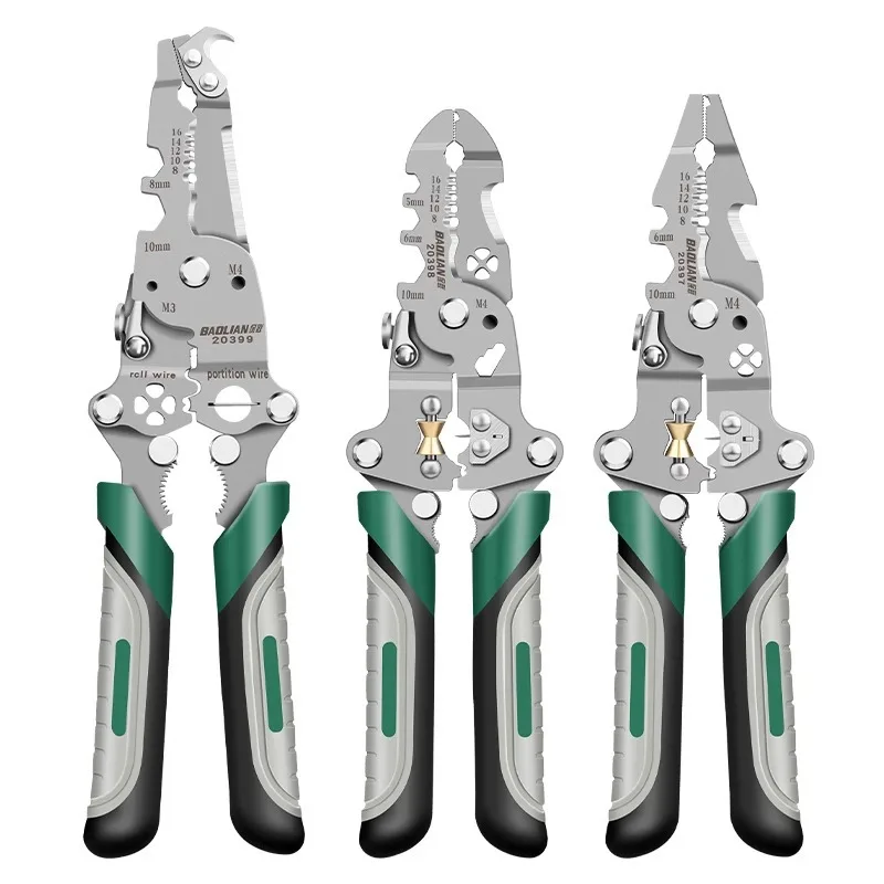 Multi Functional Foldable Electrician Specific Wire Cutting Pliers, Wiring and Pulling Pliers, Wire Splitting and Pressing Plier
