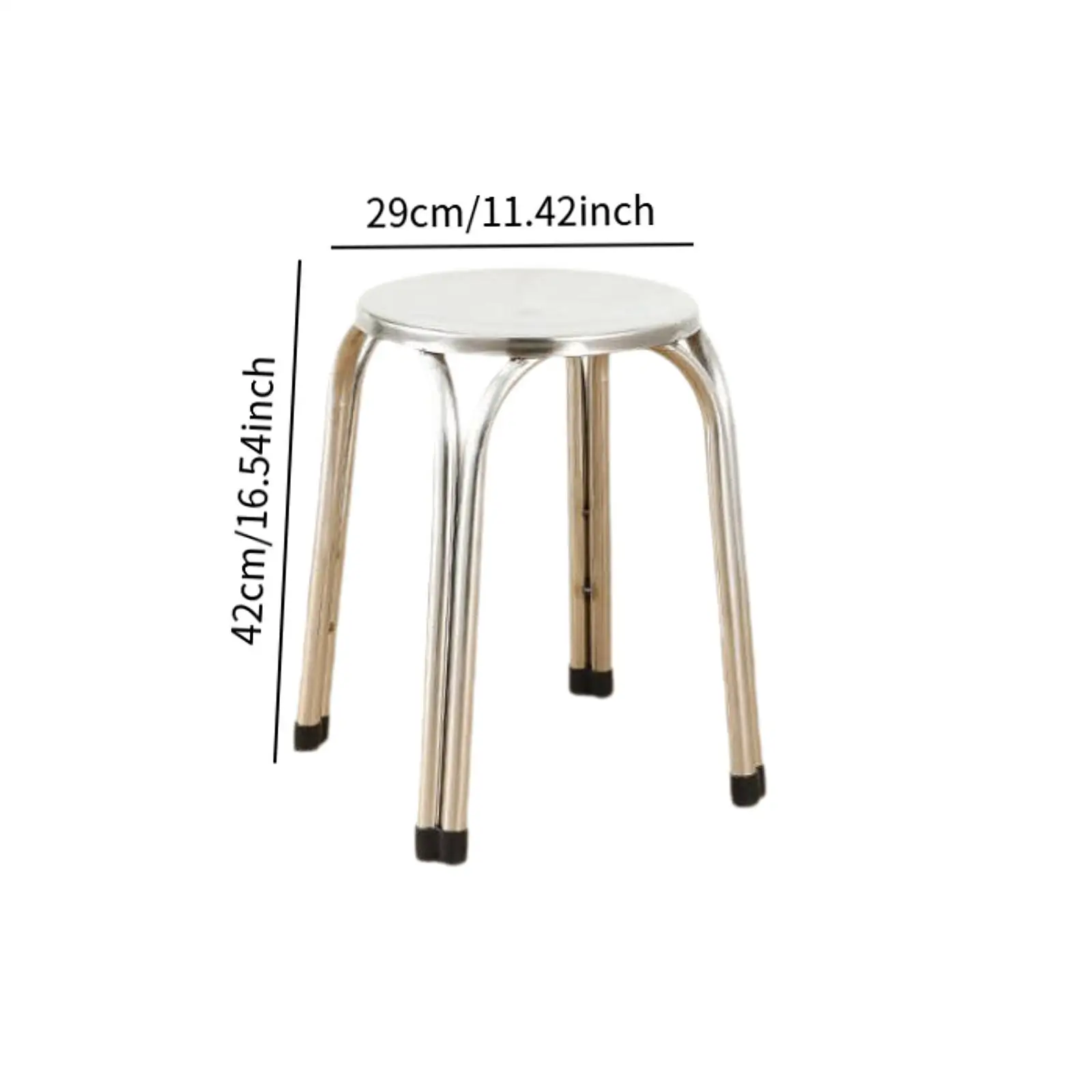 Stacking Stool Round Stainless Steel Nonslip Portable Nesting Sturdy Classroom Stools Furniture Stools. for Home Living Room