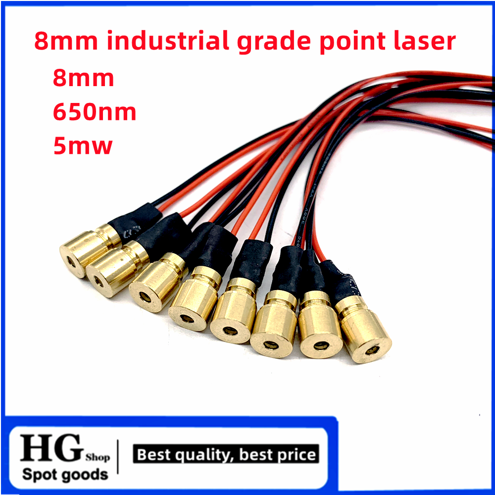 5-10 unids/lote 8mm punto Industrial láser longitud focal módulo láser rojo ajustable 650nm 5mw cabezal láser 8MM * 18MM la mejor calidad