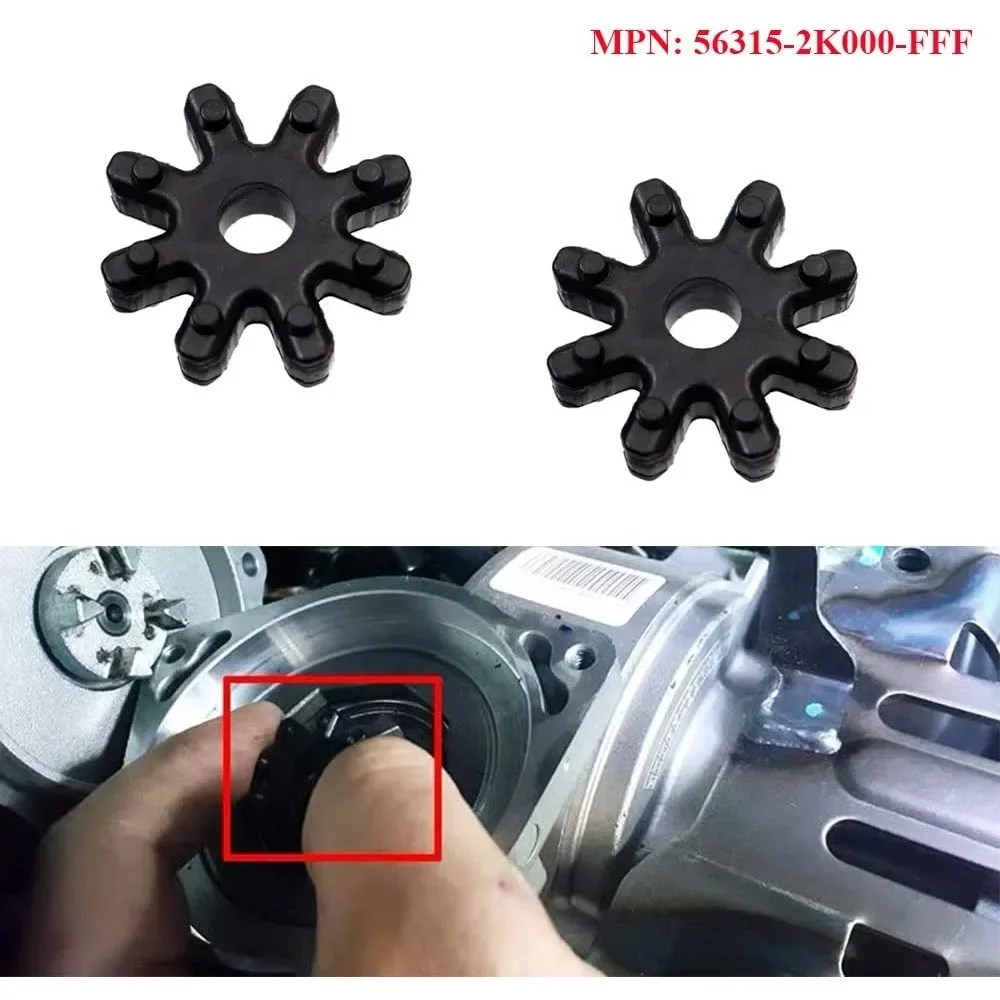 Acoplamento flexível do motor da coluna de direção, para hyundai sonata elantra santa fe azera veloster kia soul optima 563152k000fff com 10 peças