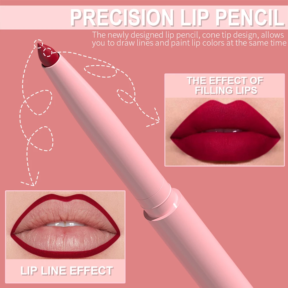 Set di penne per labbra da 6 pezzi Set di lucidalabbra a lunga durata, impermeabile, resistente al sudore, facile da colorare, che non sbiadisce, set di lucidalabbra, trucco di bellezza