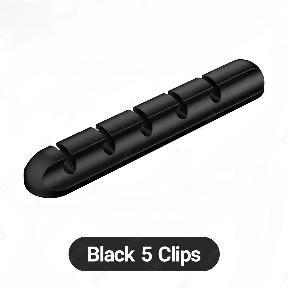 ขายส่งคลิปสายสําหรับ MouseHeadphone Wire Organizer สายซิลิโคนสาย USB Winder Desktop Tidy Management