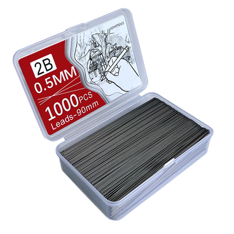 Ricariche di piombo da 1000/250 pezzi, 0,5/0,7/0,9/1,3/2,0 mm HB, ricariche per matite meccaniche resistenti alle rotture, materiale scolastico per ufficio