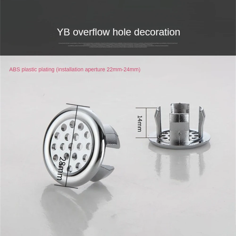 5/1pcs Sink Hole Overflow Cover For Kitchen Bathroom Basin Decoration Tub Drain Cover Sink Wash Basin Round Overflow Ring Plug