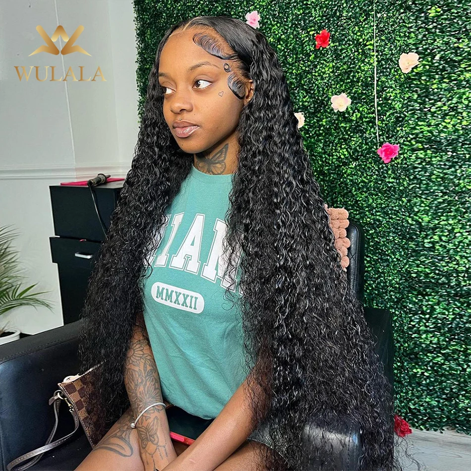 250 Density 30 40 Inch 13x4 13x6 360 Hd Lace Front Wigs Deep Wave Lace Frontal Wig Water Wave Curly Human Hair Pre Plucked Lace
