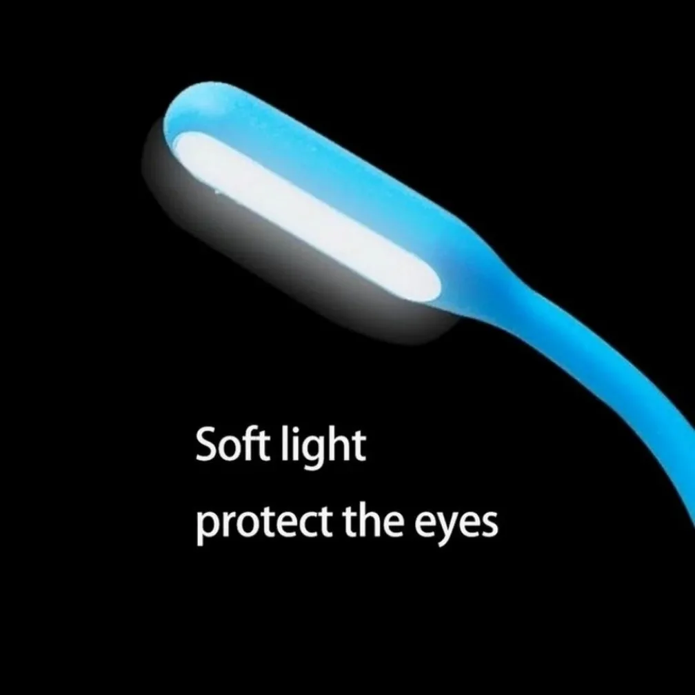 SeeMpp USB 5V LED lámpara de luz de lectura de libros Mini lámpara de mesa de viaje para banco de energía PC Notebook portátil luz nocturna Flexible