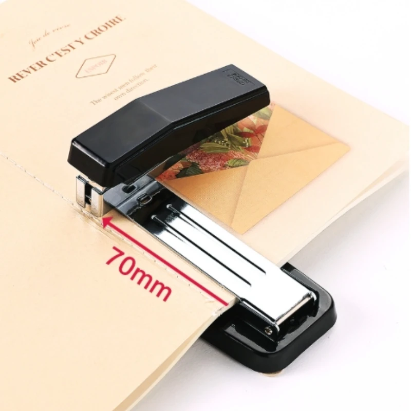 1pc Rotating Stapler,25 Sheet Capacity for Office/School Use, 360° Manual Design,Durable Metal Construction,Business Stationery