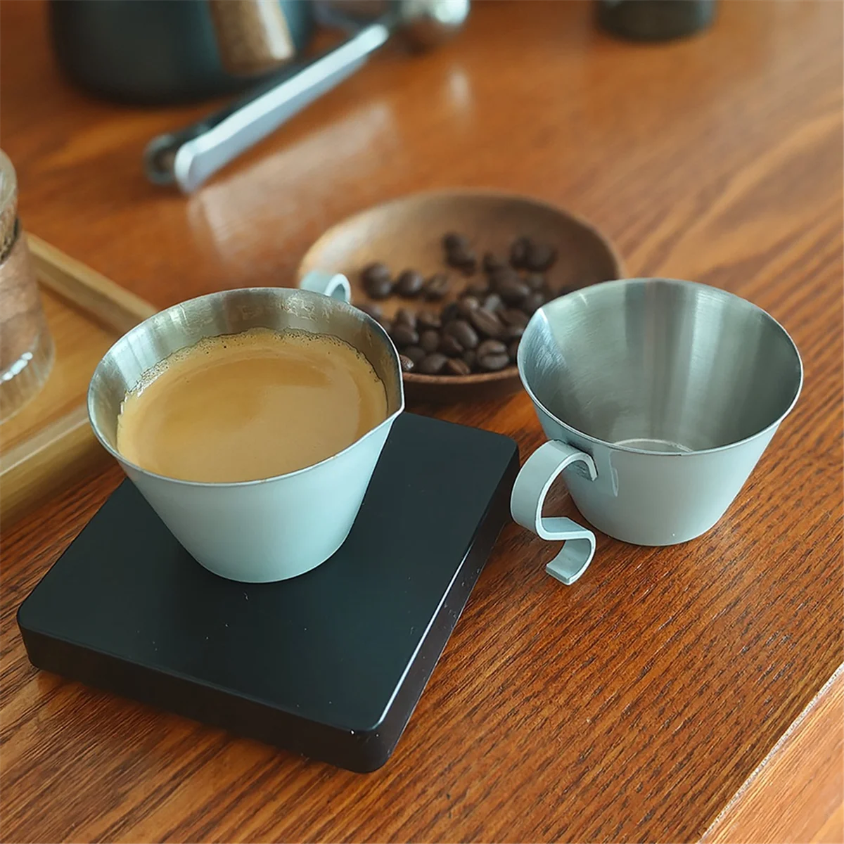 A72P Latte Art กระบอกชี้ปากถ้วยนม 304 สแตนเลสแฟนซีกาแฟนม Frothing หม้อกาแฟสกัดถ้วย