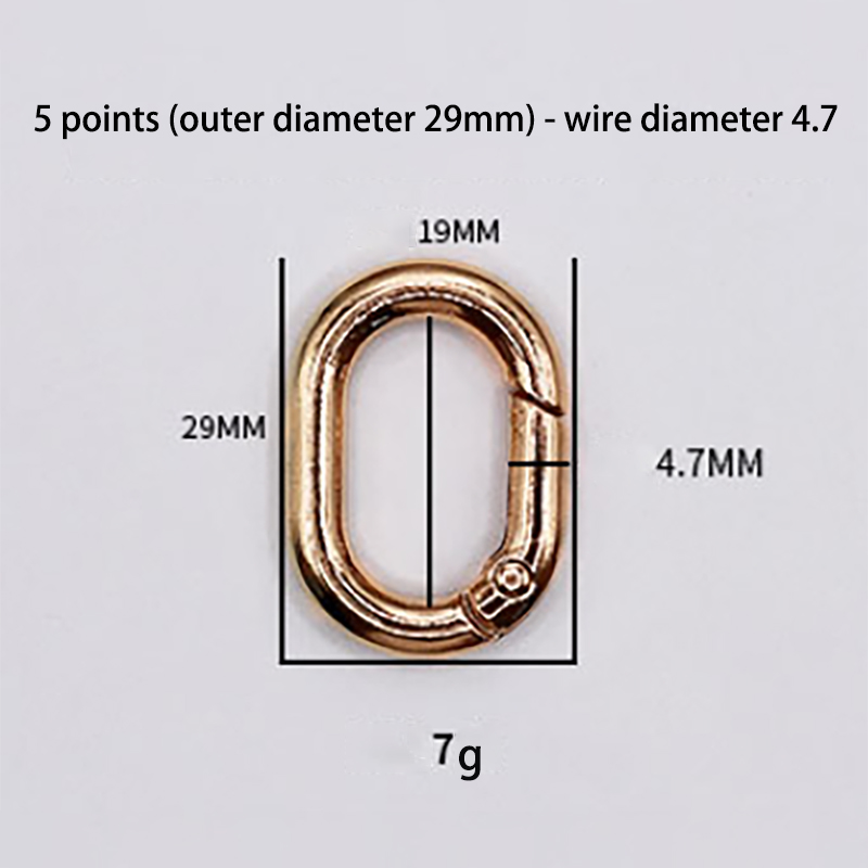 Ovale Feder o Ring Ledertasche Handtasche Riemen Schnalle verbinden Schlüssel ring Anhänger Hunde halsband Schnapp verschluss Karabiner DIY Tasche Zubehör