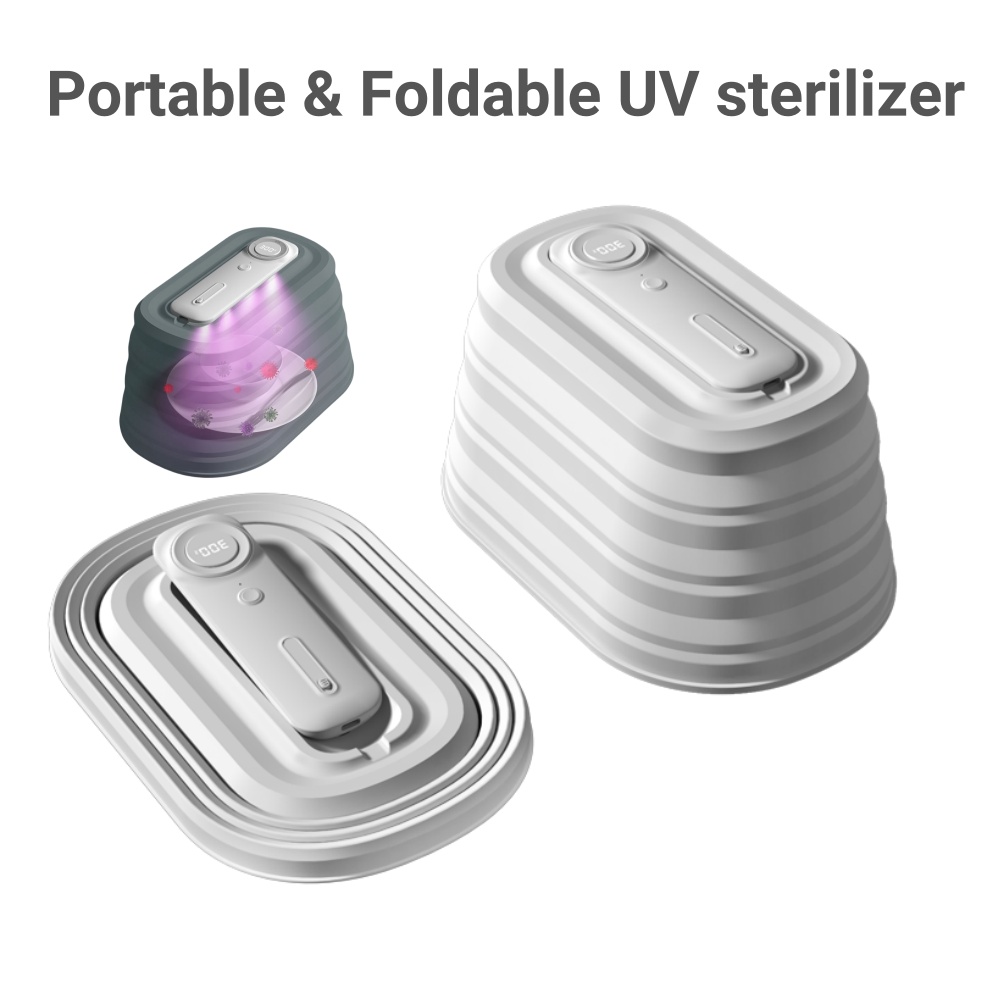 Esterilizador uv portátil e dobrável para garrafa de bebê, chupeta, mordedor, sem hg, ozônio, ecológico, suporte portátil, desinfecção