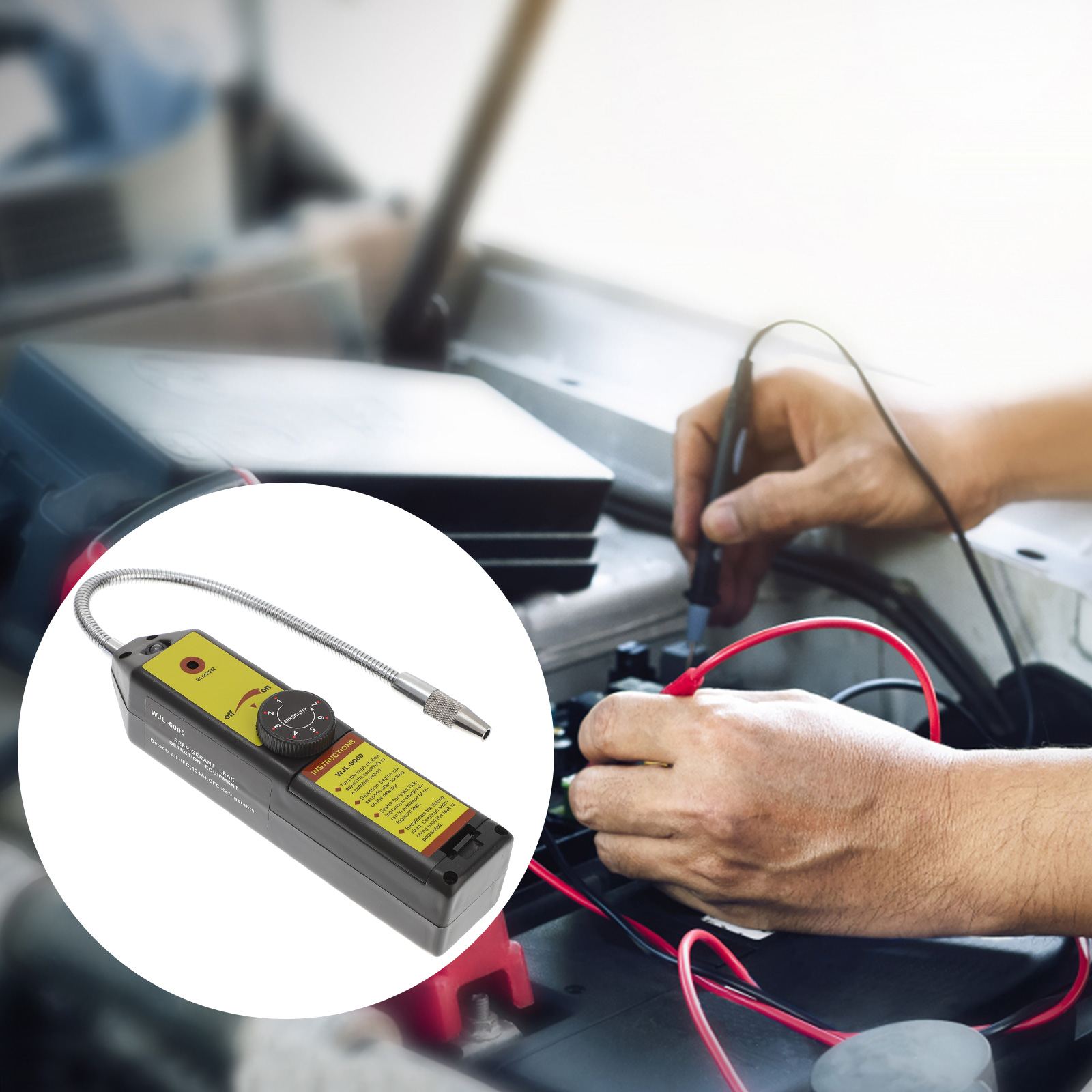 สารทําความเย็นรั่ว Hvac เครื่องปรับอากาศเครื่องทดสอบการรั่วไหลของฮาโลเจนสําหรับเครื่องมือ Hvac hvac สารทําความเย็น AC