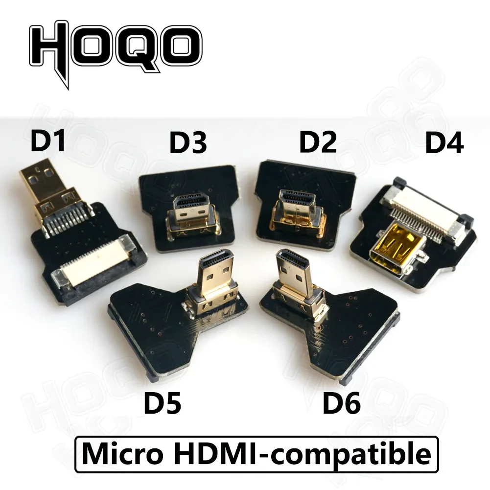 Cinta FPV Compatible con HDMI Cable plano Flexible Raspberry Pi 4 Micro HDMI a HDMI/Mini HDMI hembra 90 grados FFC 20 pines