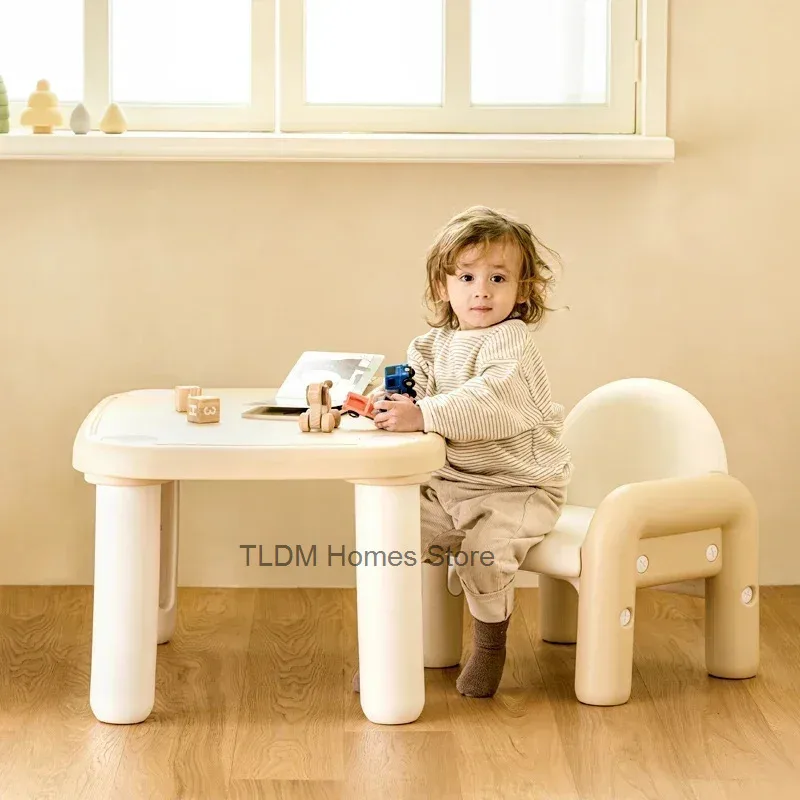 Mesa de aprendizagem infantil, mesa de plástico, conjunto infantil, mesa de móveis escolares, sala de aula de jardim de infância para meninas, cadeira de bebê,